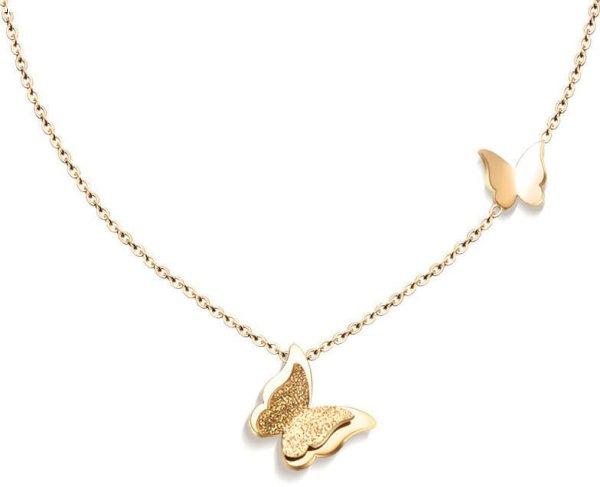 Troli Aranyozott pillangó nyaklánc Metal Butterfly KNSC-257-GOLD