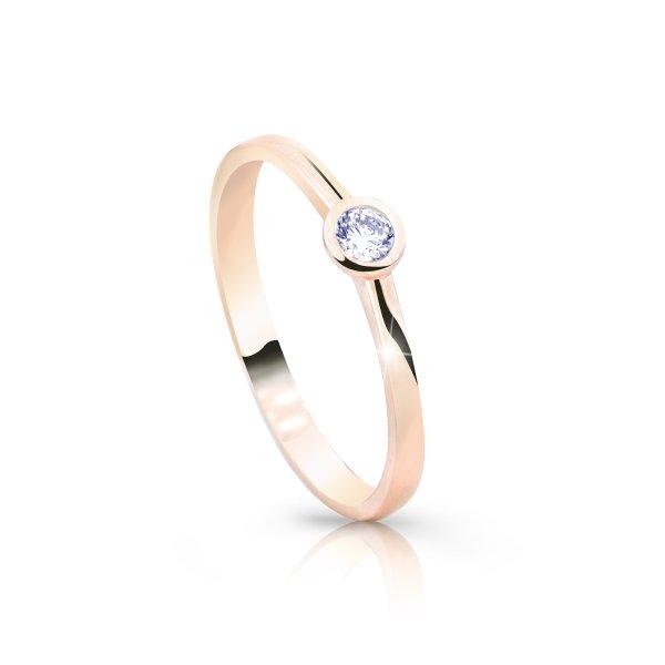 Cutie Jewellery Z8006-10-X-4 Gyengéd csillogó rózsaszín arany gyűrű 48 mm