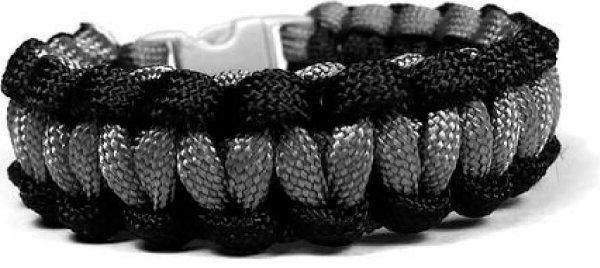 Cordell Paracord karkötő Solomon Fekete-Szürke fényvisszaverő szálakkal M
( 18 - 19 cm )