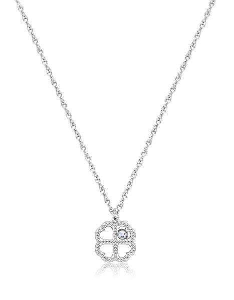 S'Agapõ Acél nyaklánc Négylevelű lóhere Lucky Light SKT39