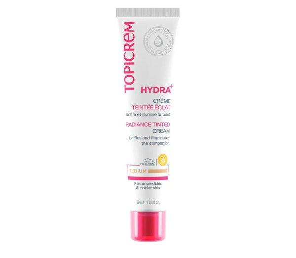 Topicrem Tonizáló arckrém SPF 50 Hydra+ (Radiance Tinted Cream) 40 ml Medium