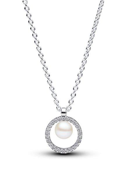 Pandora Ezüst nyaklánc Pavé igazgyöngyökkel Timeless 393165C01-45