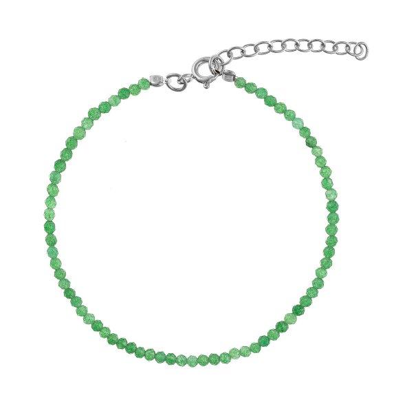 AGAIN Jewelry Gyöngy karkötő smaragddal AJKNR003