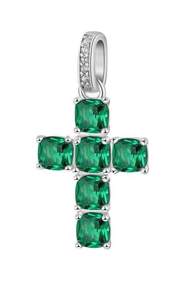 Brosway Ezüst medál Kereszt cirkónium kövekkel Fancy Life Green FLG115