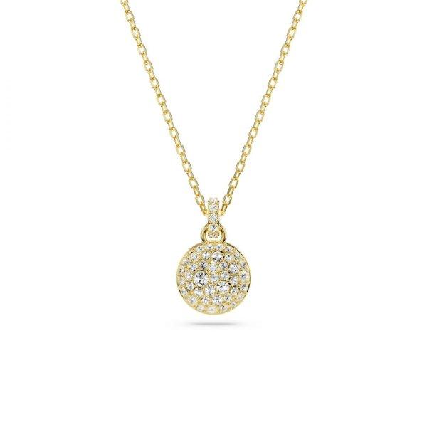 Swarovski Csillogó aranyozott nyaklánc cirkónium kövekkel Meteora 5683443