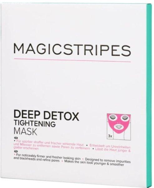 MAGICSTRIPES Méregtelenítő arcmaszk (Deep Detox Tightening Mask) 3 db