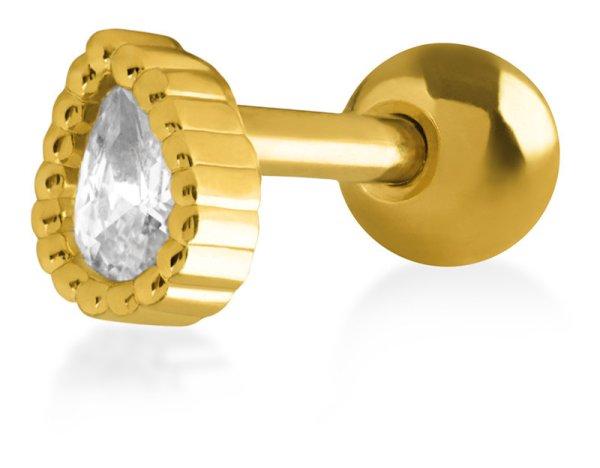 Troli Aranyozott piercing fülbevaló Csepp