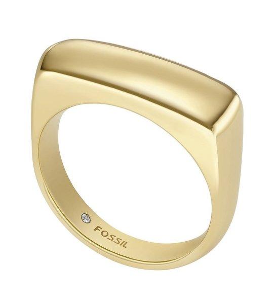 Fossil Időtlen, aranyozott gyűrű nőknek Heritage JF04586710 59 mm