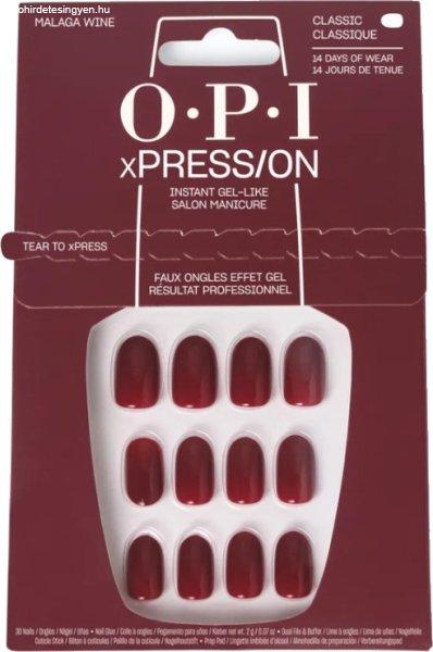 OPI Gél körmök xPRESS/ON (Press On Nails – Malaga Wine)
