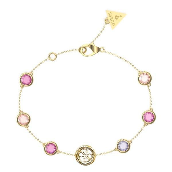 Guess Bájos aranyozott karkötő színes kristályokkal Petra JUBB05099JWYGFC
18,4 cm