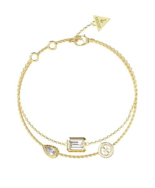 Guess Dupla aranyozott karkötő cirkónium kövekkel 4G Light JUBB05237JWYG
18,5 cm