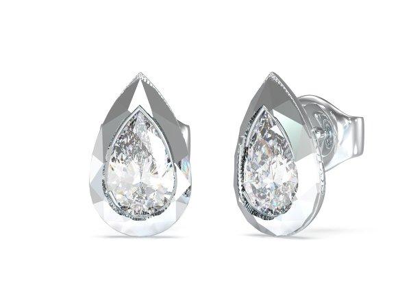 Guess Bájos acél fülbevaló Tear Drop 4G Light JUBE05247JWRHT/U
