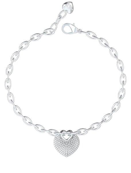 Guess Romantikus acél karkötő Crazy In Love JUBB05214JWRH 18,5 cm
