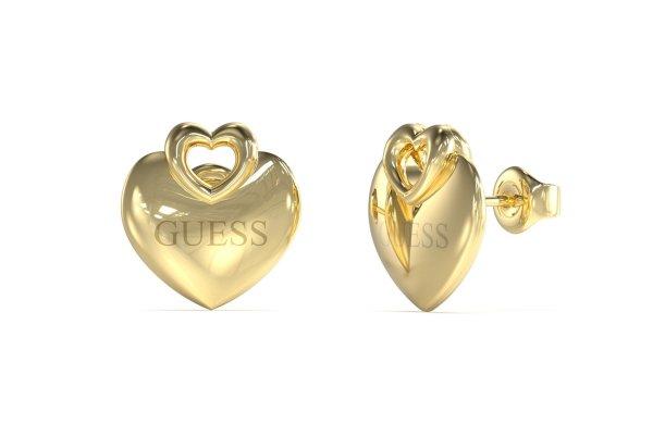 Guess Aranyozott acél szív fülbevaló Crazy In Love JUBE05218JWYGT/U