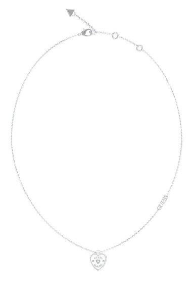 Guess Elbűvölő acél nyaklánc Guess Amore JUBN05056JWRHT/U
