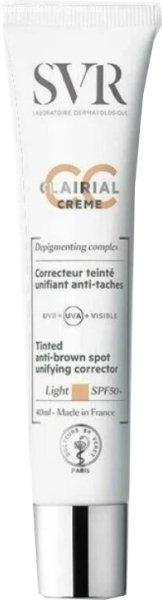 SVR Színezett CC krém pigmentfoltok ellen SPF 50+ Clairial (CC Cream) 40 ml
Light