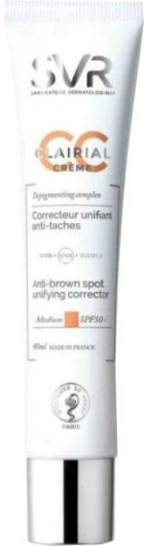 SVR Színezett CC krém pigmentfoltok ellen SPF 50+ Clairial (CC Cream) 40 ml
Medium