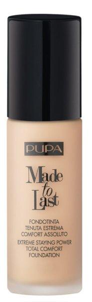 PUPA Milano Hosszan tartó folyékony smink SPF 10 Made To Last (Total Comfort
Foundation) 30 ml 050 Sand
