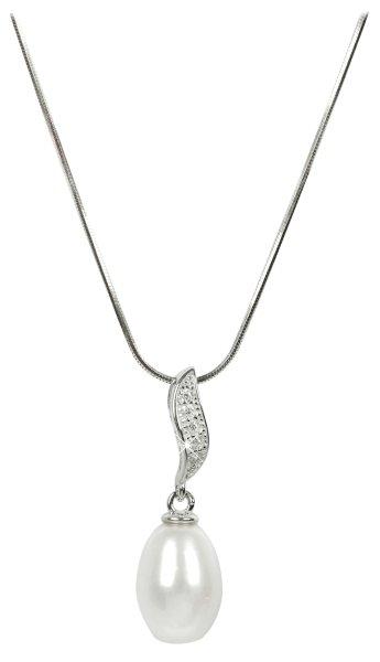 JwL Luxury Pearls Ezüst nyaklánc gyöngyökkel és cirkónium kövekkel JL0200
(lánc, medál)