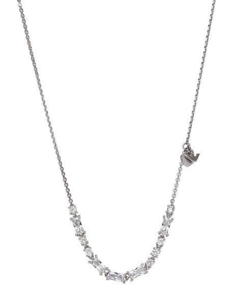 Emporio Armani Csillogó ezüst nyaklánc cirkónium kövekkel EG3604040