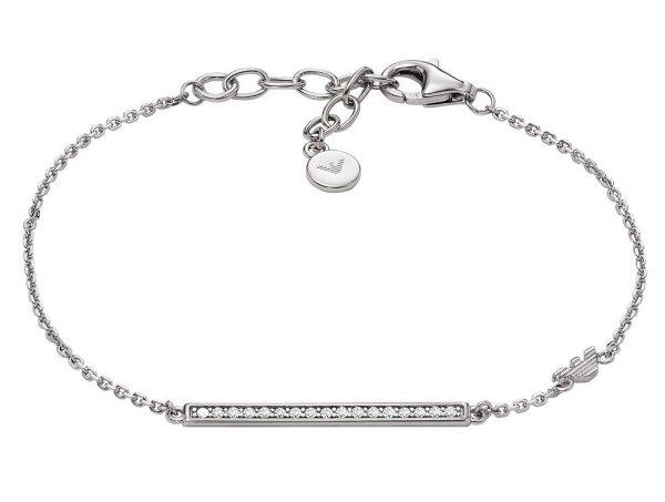 Emporio Armani Időtlen ezüst női karkötő cirkónium kövekkel EG3592040