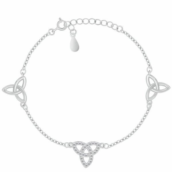 Brilio Silver Női ezüst karkötő Triquetra BRC214W
