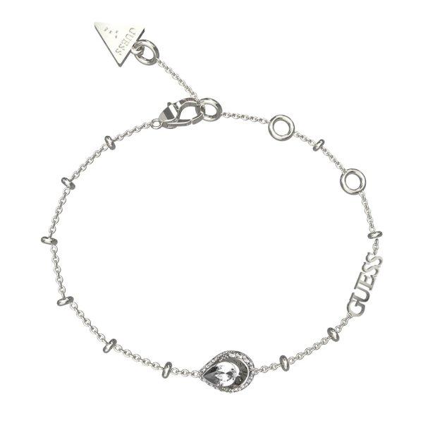 Guess Bájos acél karkötő Crystal Drop JUBB03392JWRH 17-21 cm - L