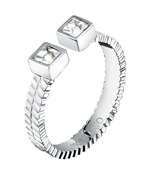 Morellato Nyitott acél gyűrű kristályokkal Gioia SAVY3901 58 mm