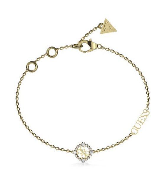 Guess Csillogó aranyozott karkötő cirkónium kövekkel Tiny Dancer
JUBB04644JWYG 14,5 cm