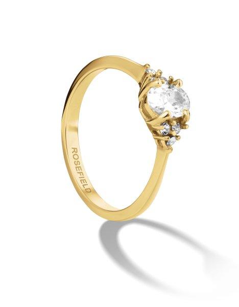 Rosefield Bájos aranyozott gyűrű cirkónium kövekkel JRVO 54 mm
