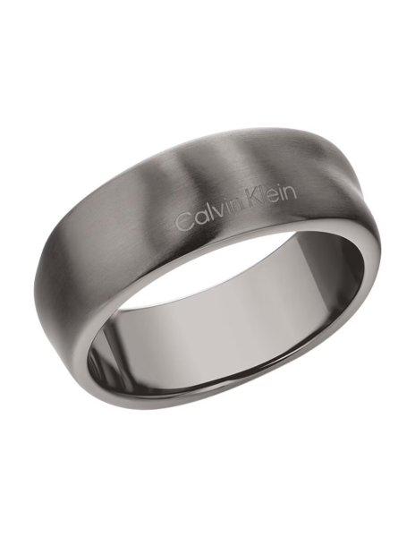 Calvin Klein Férfi szürke acél gyűrű Metallic Waves 35100036 60 mm