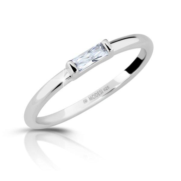 Modesi Minimalista ezüst gyűrű cirkónium kővel M01012 56 mm