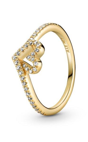 Pandora Romantic aranyozott gyűrű tiarával Shine 169302C01 56 mm