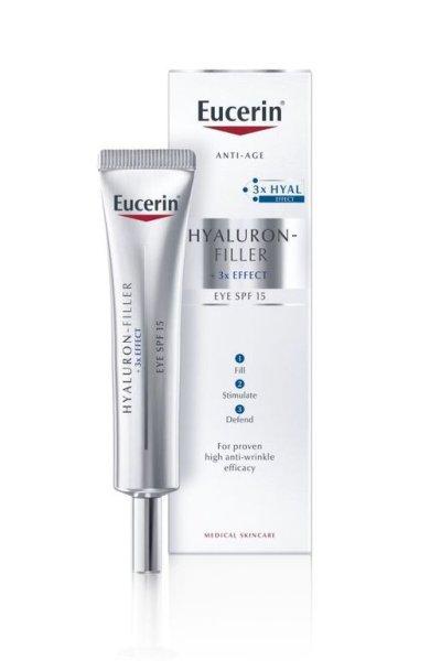 Eucerin Öregedésgátló szemkörnyékápoló krém SPF 15 Hyaluron-Filler 3x
EFFECT 15 ml