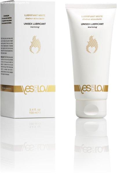 YESforLOV Melegítő síkosítógél (Unisex Lubricant Warning) 100 ml