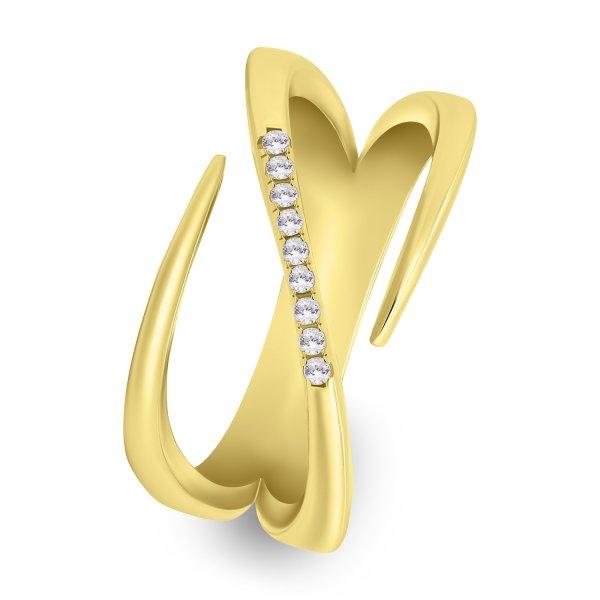 Brilio Silver Eredeti aranyozott gyűrű átlátszó cirkónium kövekkel RI097Y
52 mm