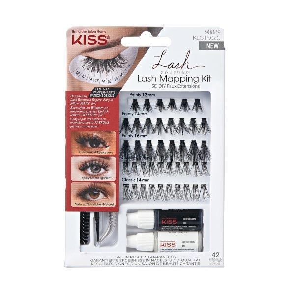 KISS Mesterséges dús szempillák 3D DIY Faux Extensions Lash Mapping Kit