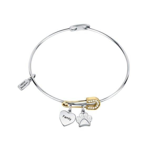 La Petite Story Elegáns szilárd karkötő Dog&Kitty LPS05ASF11