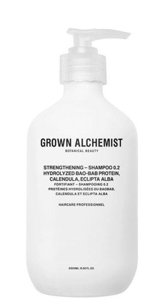 Grown Alchemist Hydrolyzed Bao-Bab Protein, Calendula, Eclipta Alba
(Strengthening Shampoo) hajerősítő sampon 500 ml