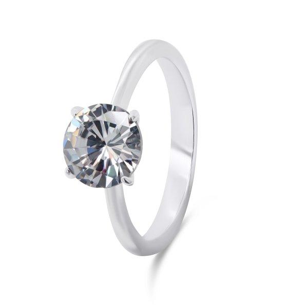 Brilio Silver Időtlen ezüst gyűrű átlátszó cirkónium kővel RI057W 56 mm