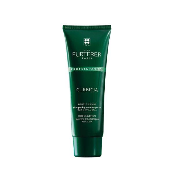 René Furterer Tisztító agyagos sampon és maszk 2 az 1-ben Curbicia
(Purifying Clay Shampoo) 250 ml