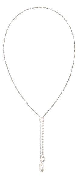 Calvin Klein Modern acél nyaklánc csúszó csattal Sculptured Drops 35000086