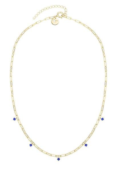 Tamaris Luxus aranyozott nyaklánc kék cirkónium kövekkel TJ-0540-N-45
