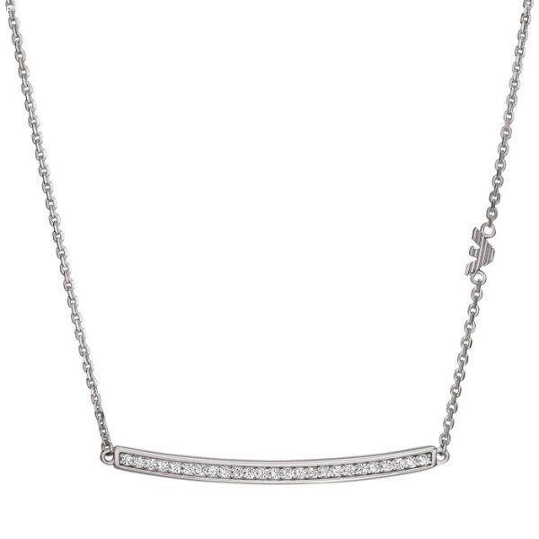 Emporio Armani Csillogó ezüst nyaklánc cirkónium kövekkel EG3591040