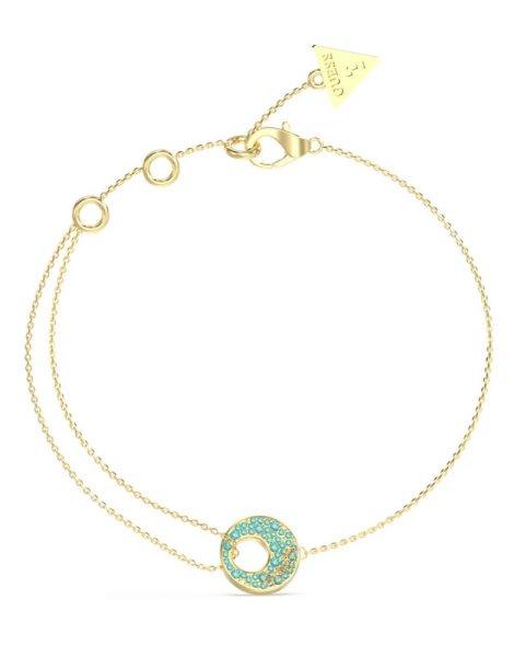Guess Bájos aranyozott karkötő Blooming Summer JUBB05227JWYGAQ 18,5 cm