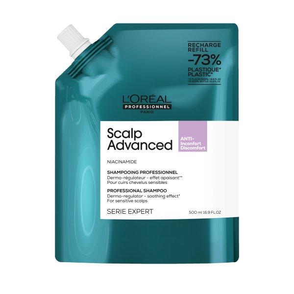 L'Oréal Professionnel Sampon érzékeny fejbőrre Scalp Advanced
Anti-Discomfort Dermo (Regulator Shampoo) 500 ml - tartalékadag