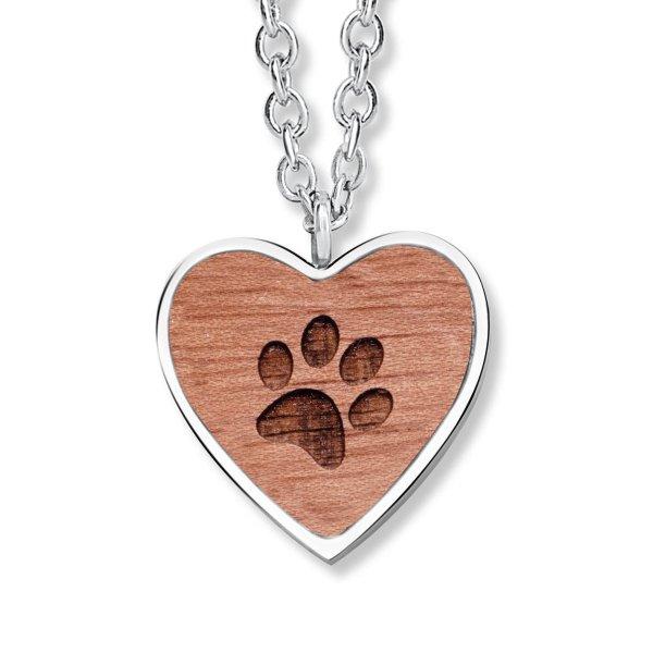 CRYSTalp Eredeti acél nyaklánc manccsal Wooden Paw 30418.W2.E.36