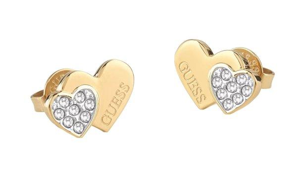 Guess Bájos aranyozott fülbevaló kristályokkal Studs Party JUBE02174JWYGT/U