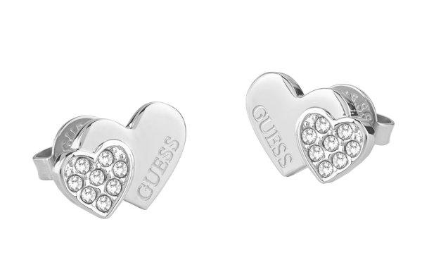 Guess Bájos acél fülbevaló kristályokkal Studs Party JUBE02174JWRHT/U