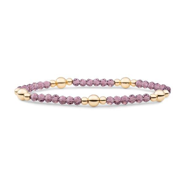 Sparkling Jewels Gyöngy karkötő lila kvarccal BLK01G-G59